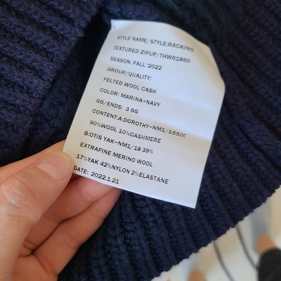 Theory Wool/Cashmere/Yak Half Zip Sweater - Picture 5 of 5